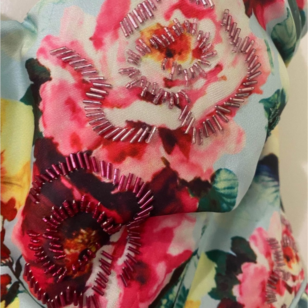 Rachel Allan Multicolor Floral Strapless Dress - Picture 11 of 12